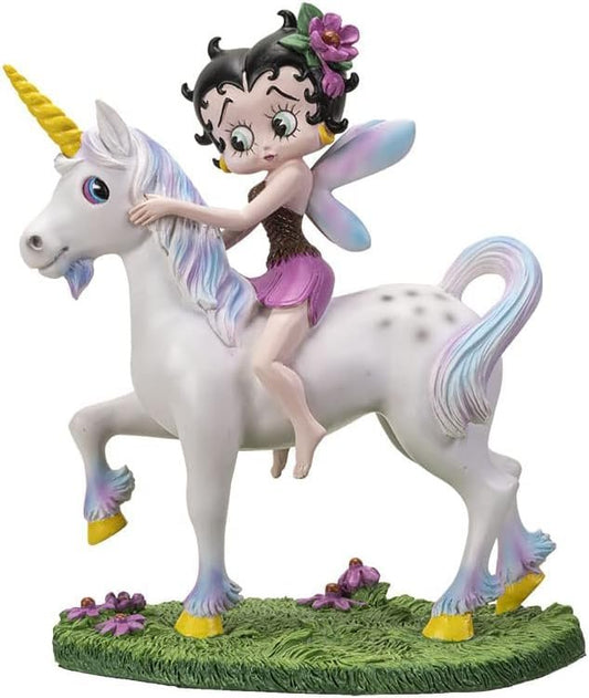 Pacific Trading Betty Boop Unicorn Figurine, 9.5-inch Length, Cold Cast Resin