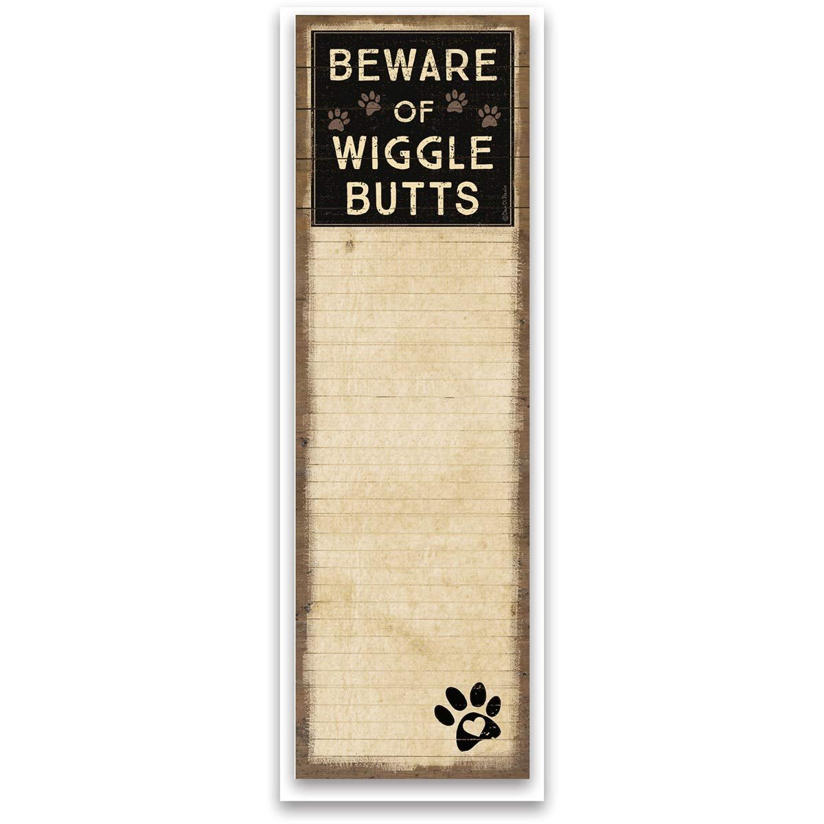 ZCYINGQ Magnet List Notepad - Beware of Wigglebutts- Contains 60 Pages and a Strong Back MagnetF