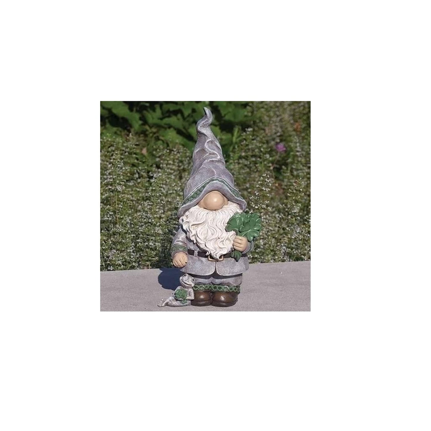 Roman Giftware Inc., Garden Collection, 14" H Irish GNOME with Shamrock,Religious, Inspirational, Durable (7x5x14)