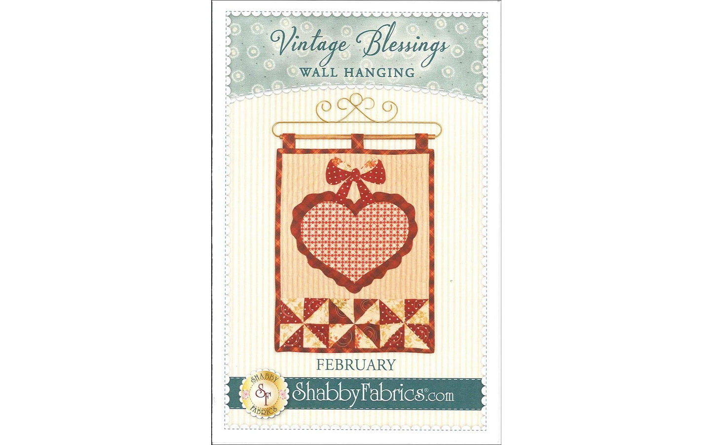 Shabby Fabrics Vintage Series Wall Hanging - February - Pattern