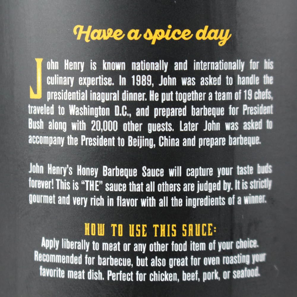 John Henry's Honey BBQ Sauce