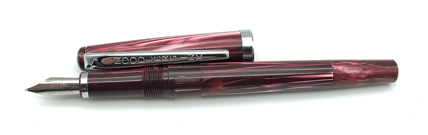 Noodler's Ink Standard Flex Fountain Pen with Twist-Fill Piston, Stainless Steel Nib, Vulcans Coral (17057)