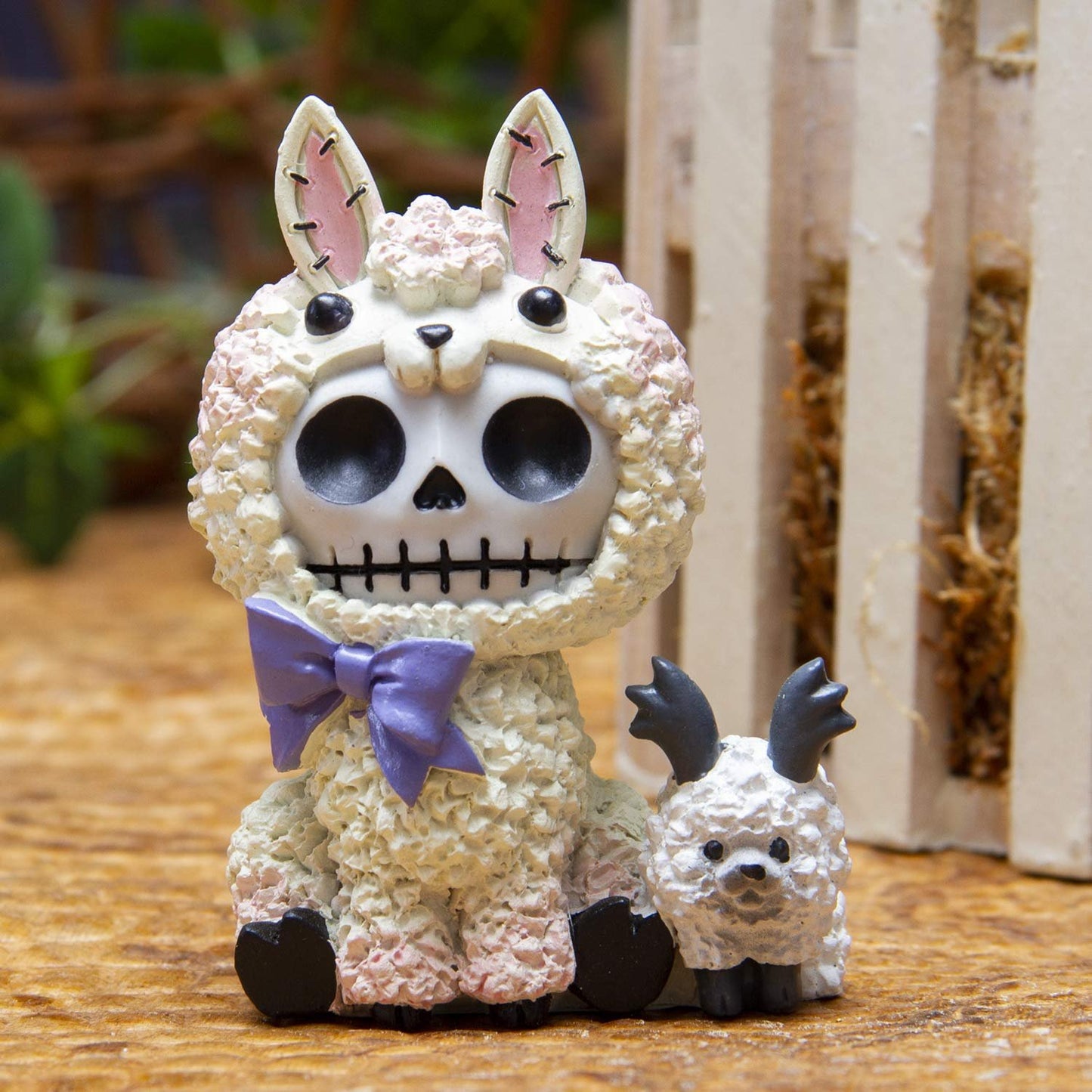 Furrybones Summit Collection Alpaca Paco Figurine Decorative Signature Skeleton in Alpaca Llama Camelid Costume 3 Inch Tall Collectible Statue