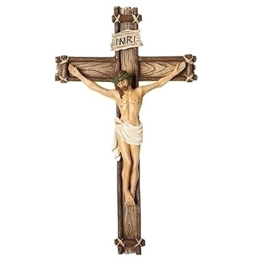 Roman Giftware Inc., Religious Crosses Collection, 10" H Wood Wall Crucifix,Religious, Inspirational, Durable (5x1x10)