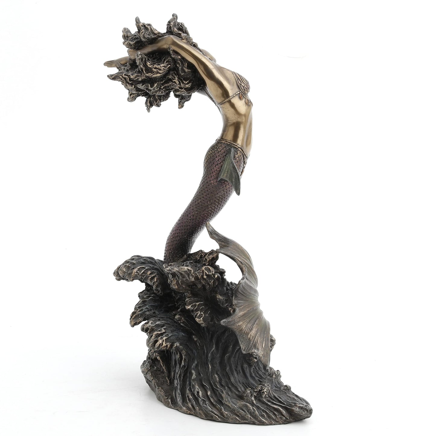 Yemaya Mother of All and Goddess of The Ocean Figurine Cold Cast Resin Bronze Finish