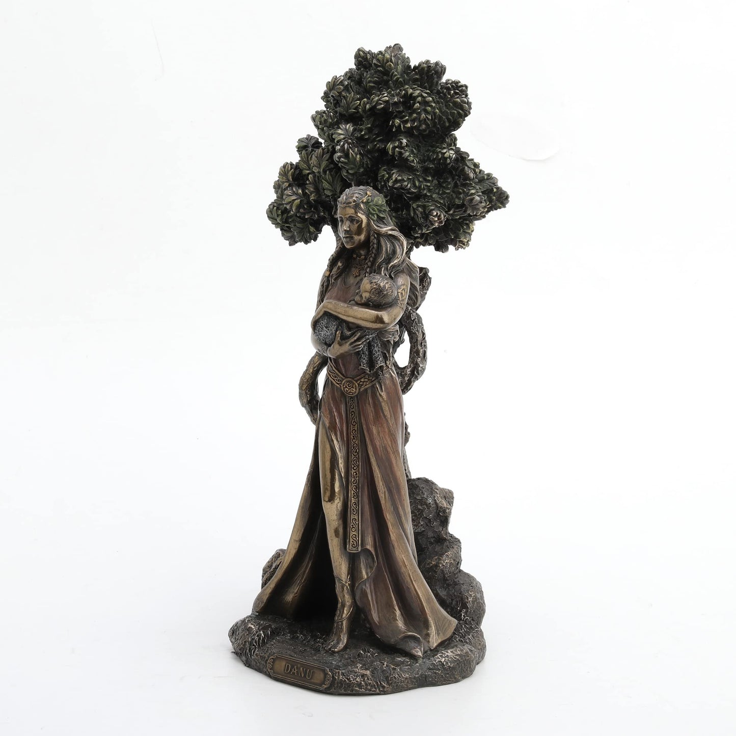 Danu Irish Triple Goddess of The Tuatha De Danann Bronze Finish Statue