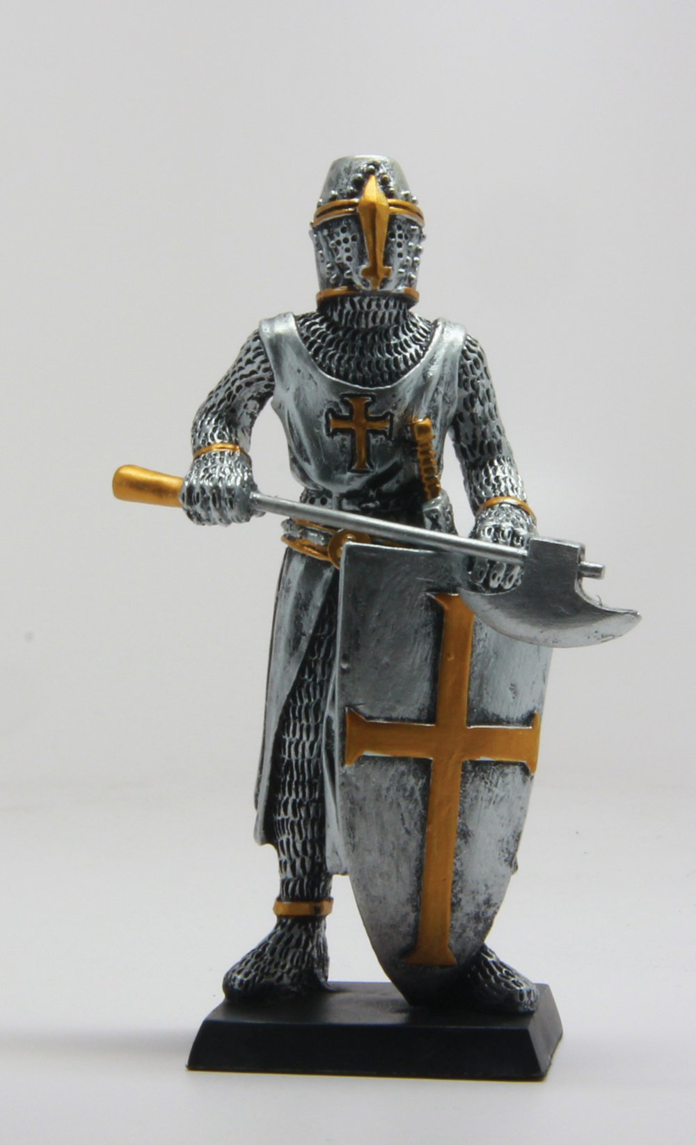 PTC 4 Inch Medieval Knight with Axe and Shield Resin Statue Figurine