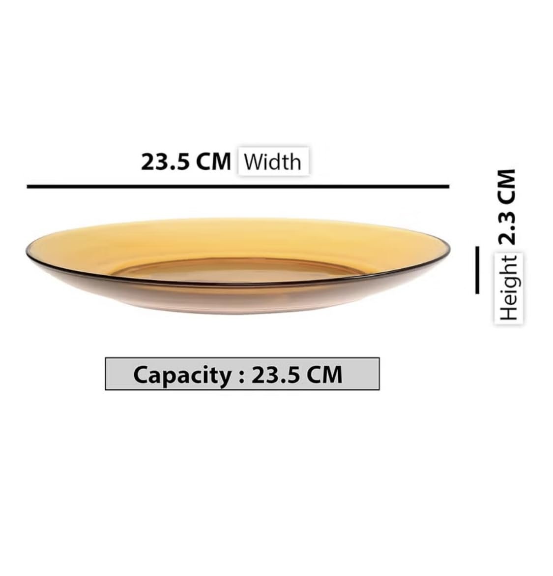 Duralex Vermeil-Set of 6 Dessert Plates 19 cm