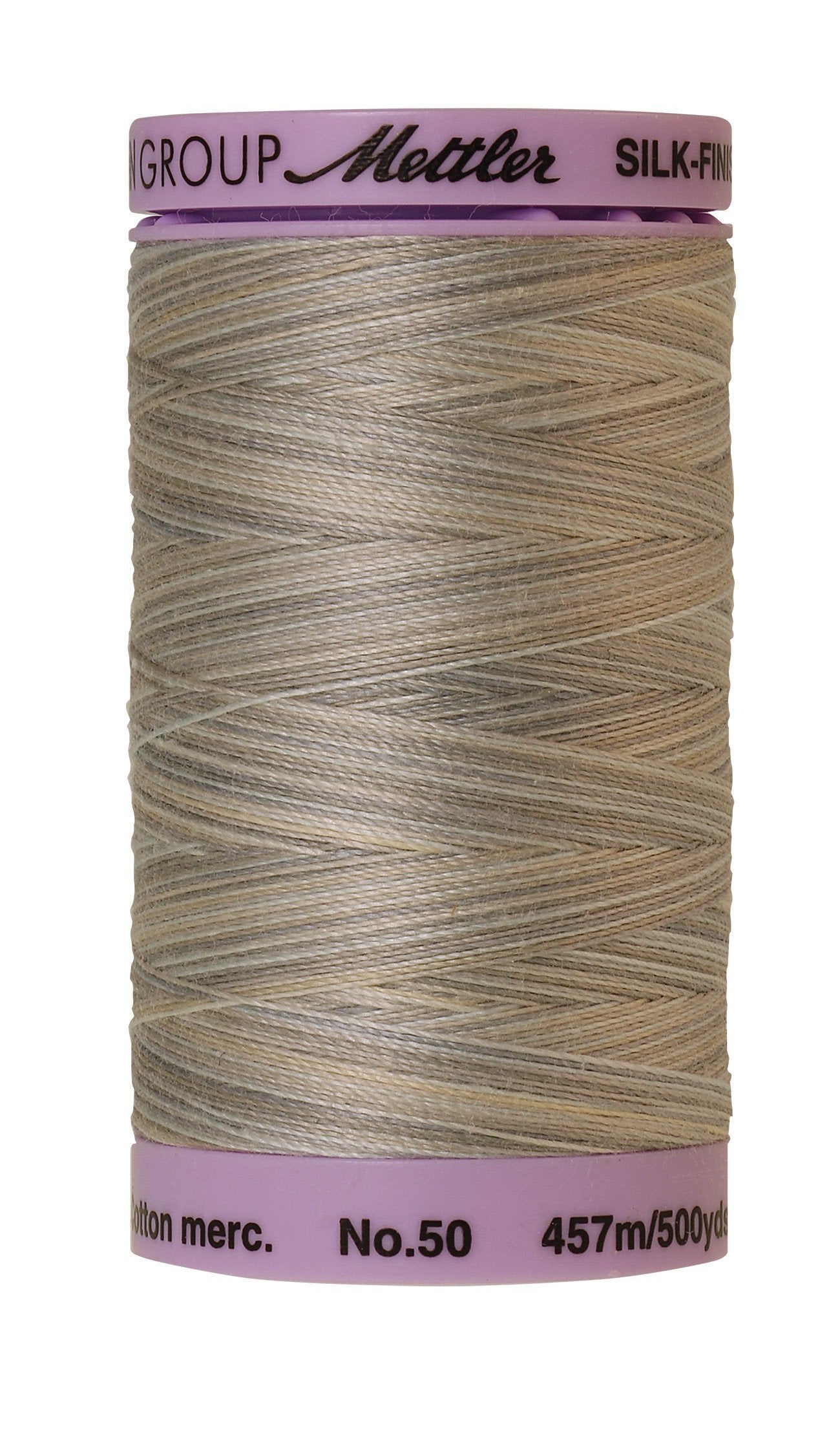 Mettler Silk-Finish Variegated Cotton Thread, 500 yd/475m, Dove Gray