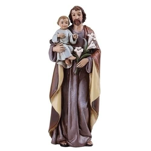 Joseph's Studio by Roman Inc., Renaissance Collection, 4" H ST Joseph Figure , Religious Décor, Religious Inspiration, Religious Holidays, Catholic Sacraments, Catholic Gifts, (4x1x1)