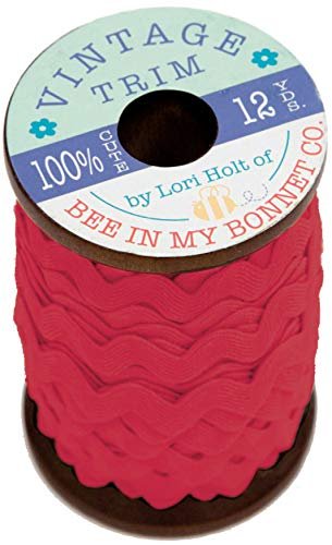 Riley Blake Lori Holt Vintage Trim Large Jazzberry Jam Wooden Spool