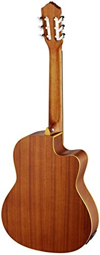 Ortega Guitars 6 String Family Series Pro Solid Top Acoustic-Electric Nylon Classical Guitar w/Bag, Left-Handed (RCE131L)