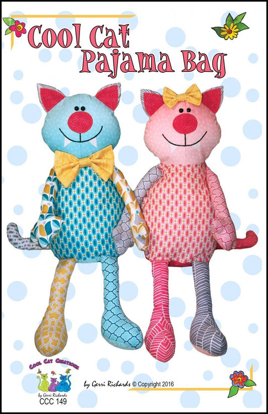 Cat Pattern - Cool Cat Pajama Bag - PATTERN ONLY!