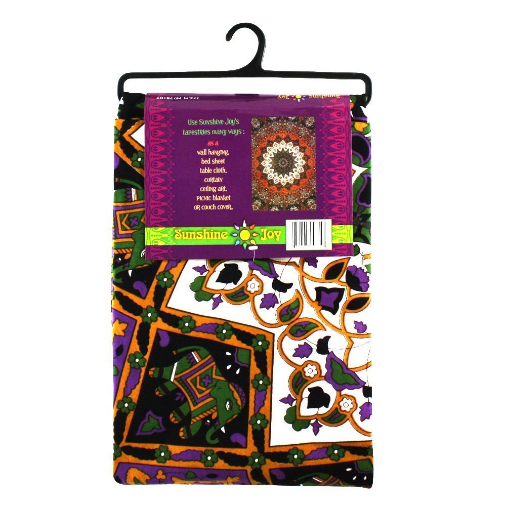 Sunshine Joy India Star Mandala Tapestry Tablecloth Beach Sheet 60x90 Inches
