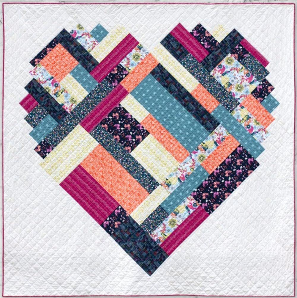 Whole Circle Studio Pieces of Love Quilt Pattern, White