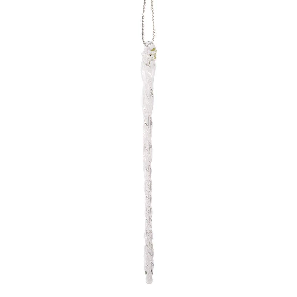 Kurt Adler 3-1/2-Inch-5-1/2-Inch Clear Glass Icicle Ornament Set of 24 Pieces