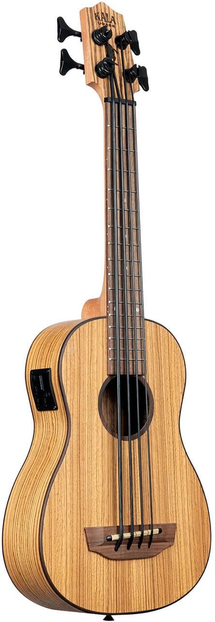 Kala Brand Music Co., 4-String Ukulele, Right, Natural, Ubass Zeb-FS