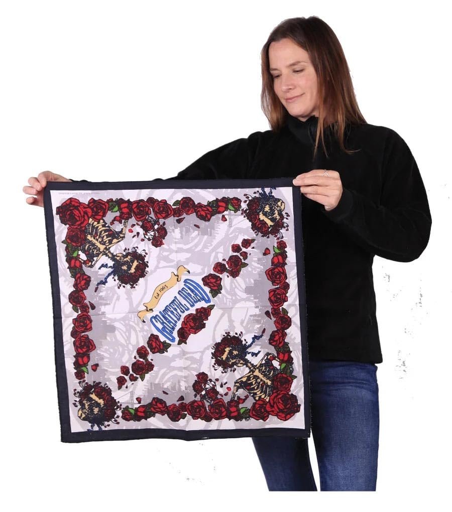 Sunshine Joy Grateful Dead Bertha Rose Bandana 22x22 Inches