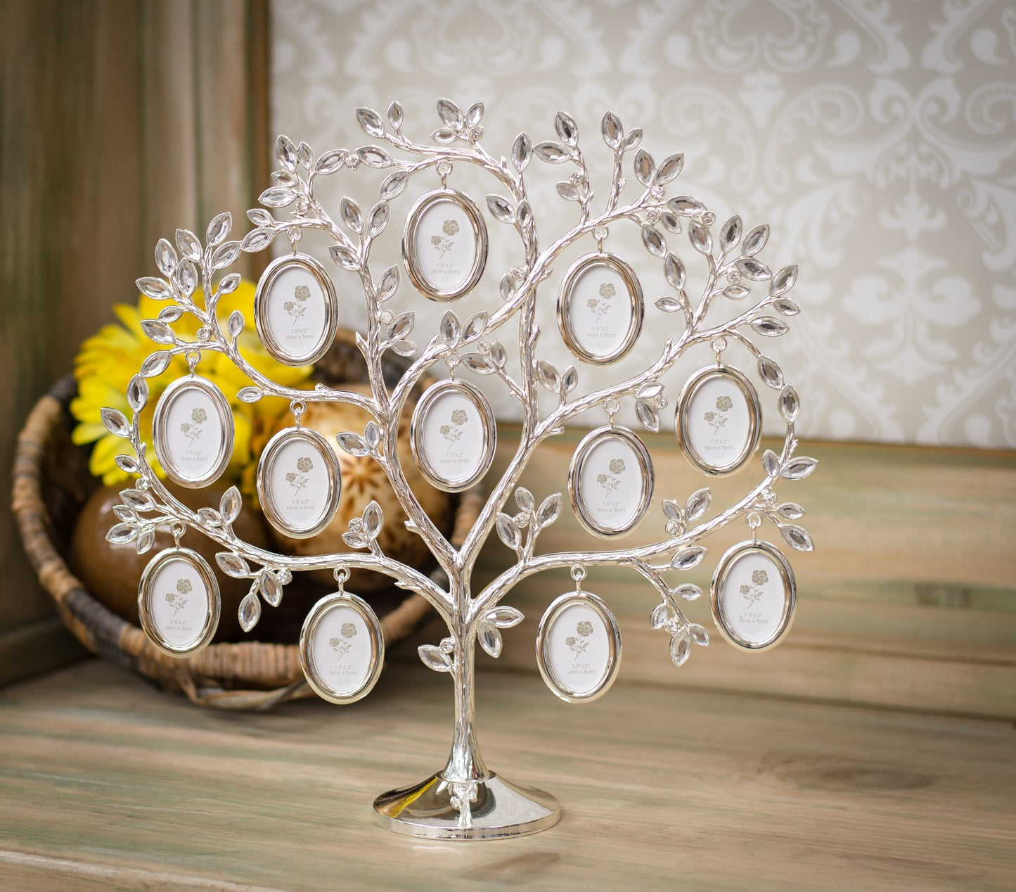 Roman Giftware Inc., Caroline Collection, Family Reunion Gift, 12" H Family Tree with 12 Photo,Religious, Inspirational, Durable (2x12x12)