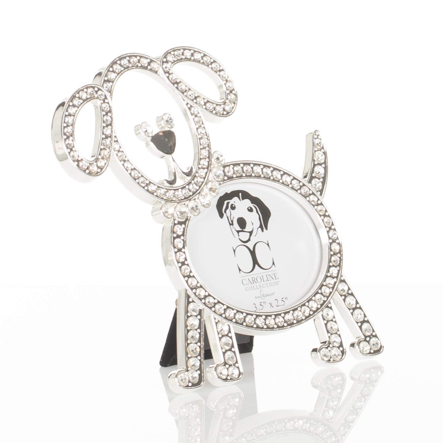 Roman Caroline Collection 5.5"H Princess Dog Outline Frame, Holds 3.5" x 2.5" Photo