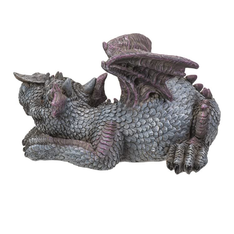 Pacific Trading Blue Dragon Laying Down Figurine 7.4 Inch