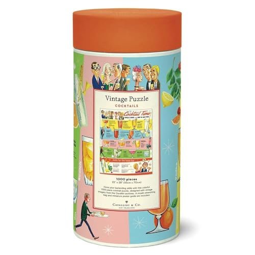Cavallini 1000 Piece Puzzle, Cocktails