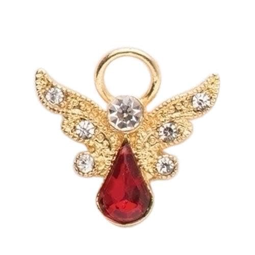 Roman Birthstone Angel Pin January Garnet