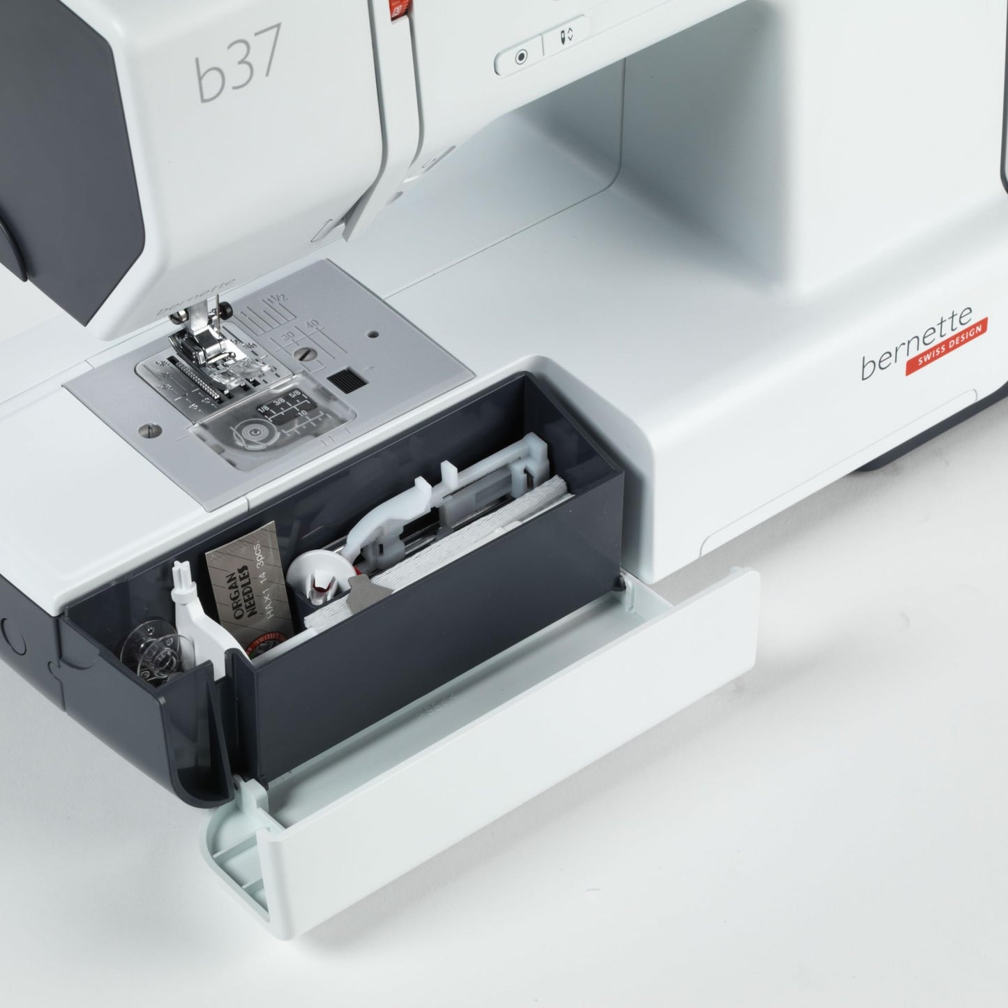 Bernette B37 Computerized Sewing Machine with LCD Display | Advanced Sewing & Quilting | 50 Stitches, One-Step Buttonhole, Automatic Needle Threader, Free Arm, LED Light |Adjustable Stitches