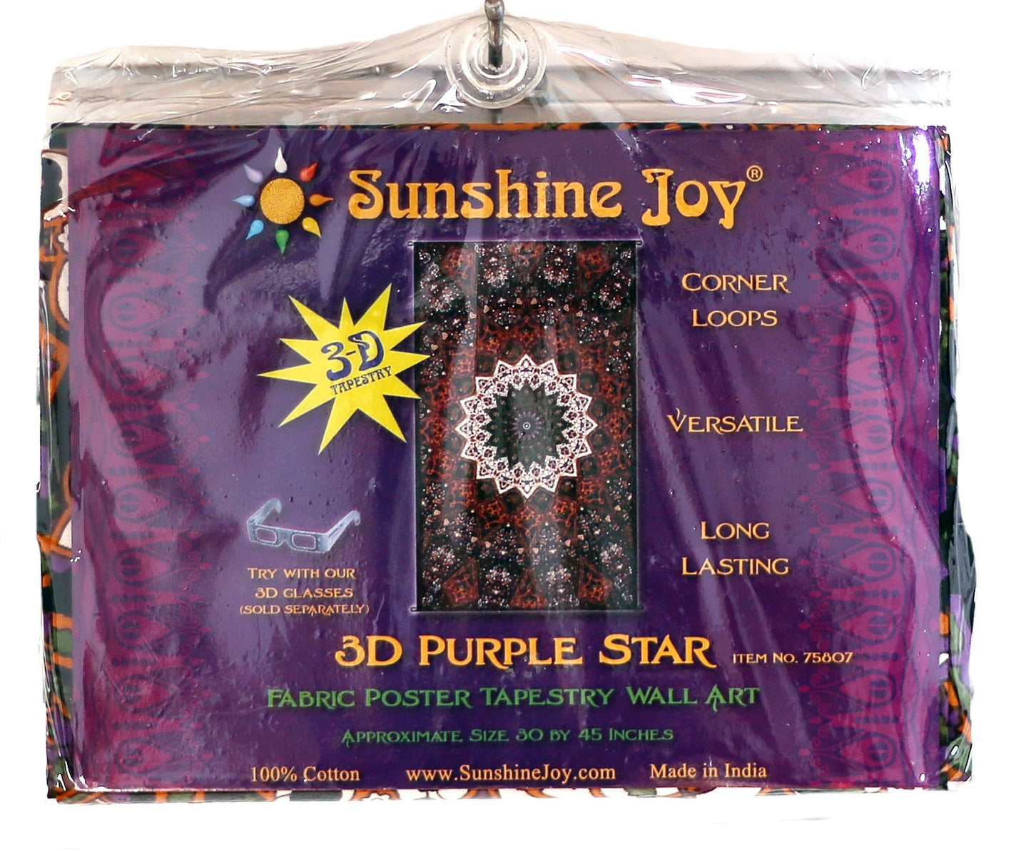 Sunshine Joy India Star Mandala Tapestry Tablecloth Beach Sheet 60x90 Inches