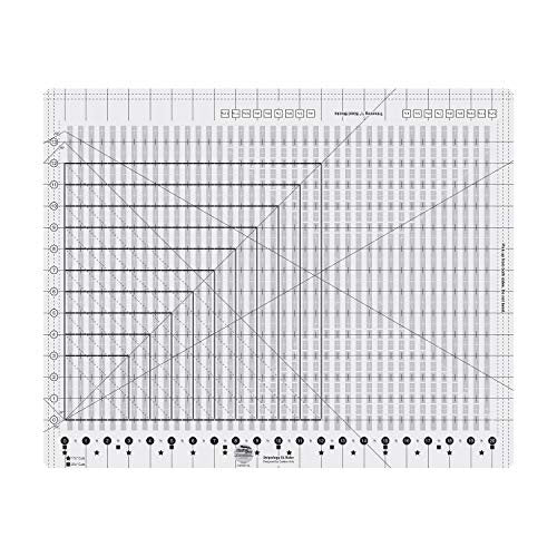 Creative Grids Stripology XL Slotted Quilting Ruler - CGRGE1XL – Made in USA, 17-3/4in x 22in, Non-Slip Grip Extra Large Acrylic Fabric Strip Cutting, Sewing, Crafting, Patchwork Ruler & Template