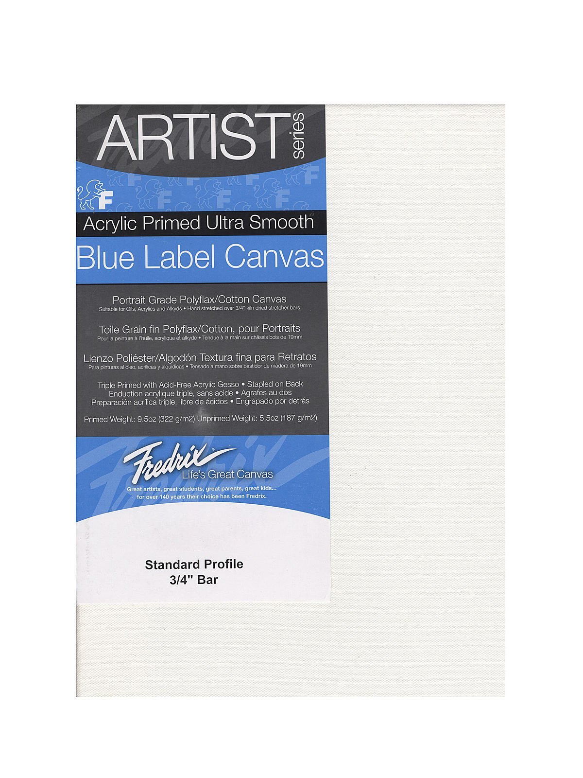 Fredrix 5606 Ultra Smooth Stretched Canvas, 14 by 18-Inch