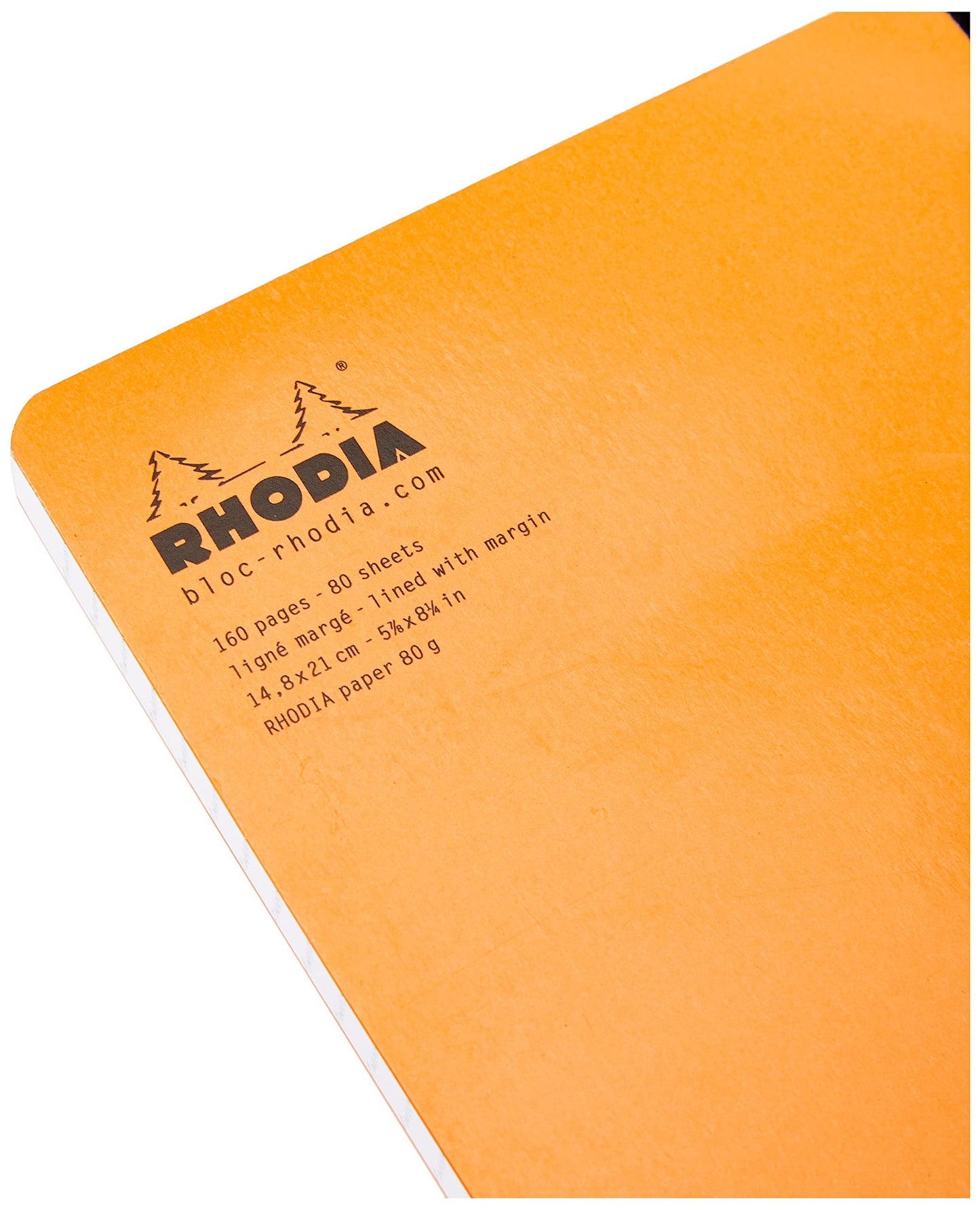 RHODIA 119218C - Soft Notebook Cloth Back Composition Book Orange - A5 - Lined - 160 Pages - White Clairefontaine Paper 80 g/m - Classic