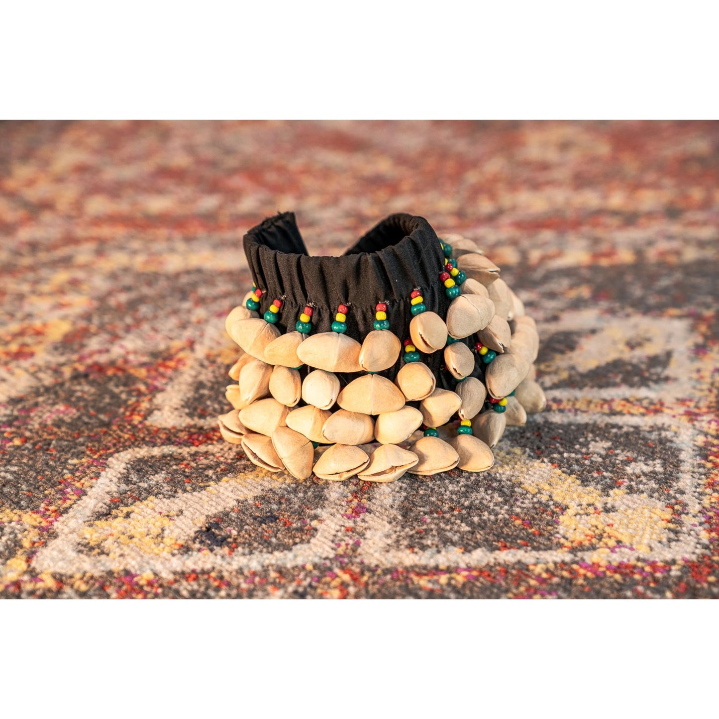 Foot Rattle with Hook and Loop Fastener - NOT MADE IN CHINA - Hardwood Shells, Great Accompaniment for Cajon Gigs, 2-YEAR WARRANTY