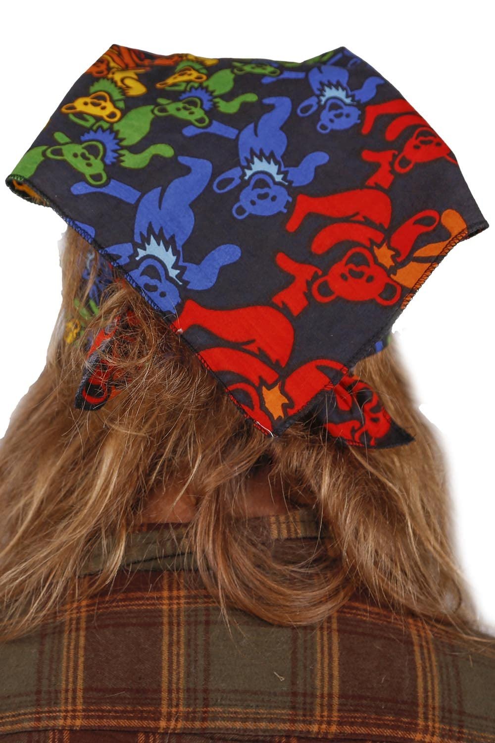 Sunshine Joy Grateful Dead Rainbow Bears Bandana – Officially Licensed 22"x22" 100% Cotton Hippie Headwear