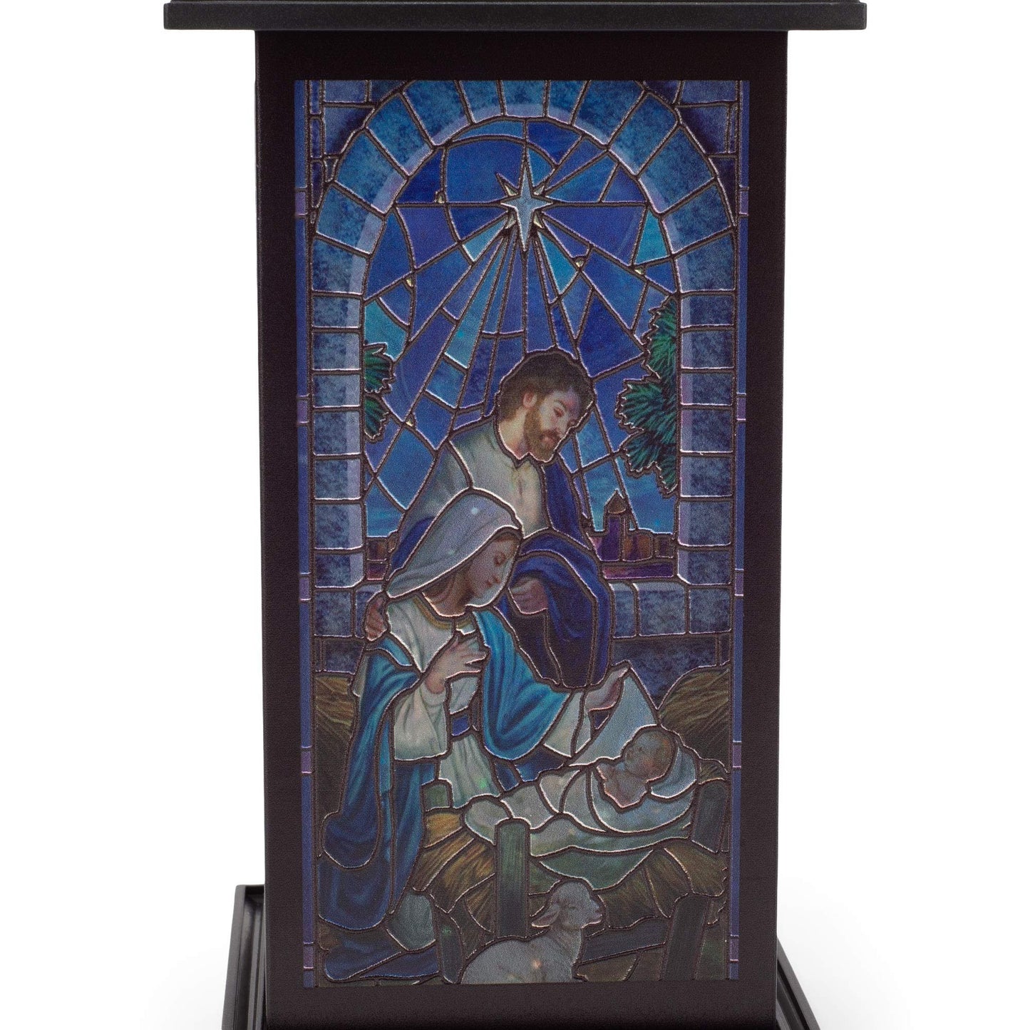 Roman 133322 Led Holy Family Printed Swirl Lantern, 10.5 inch, Multicolor