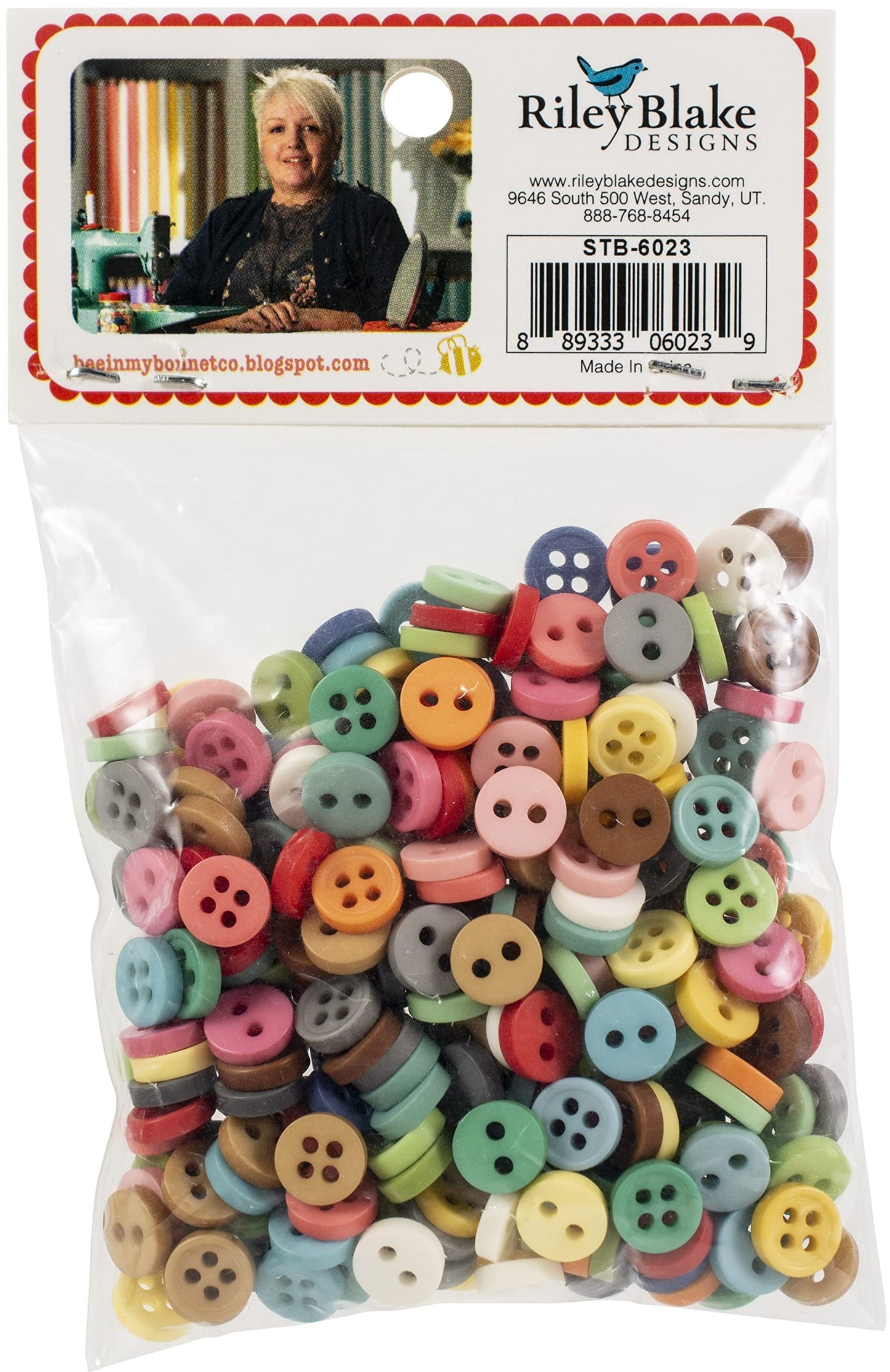 Riley Blake Cute Little Buttons Assortment 300/Pkg-1/4" -STB6023