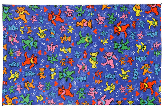 Sunshine Joy Grateful Dead 3D Jam Bears Tapestry Wall Art Huge Hippie Wall Art 60x90 Inches