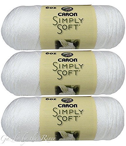 Bulk Buy: Caron Simply Soft Yarn White H9700-9701 (3-Pack)