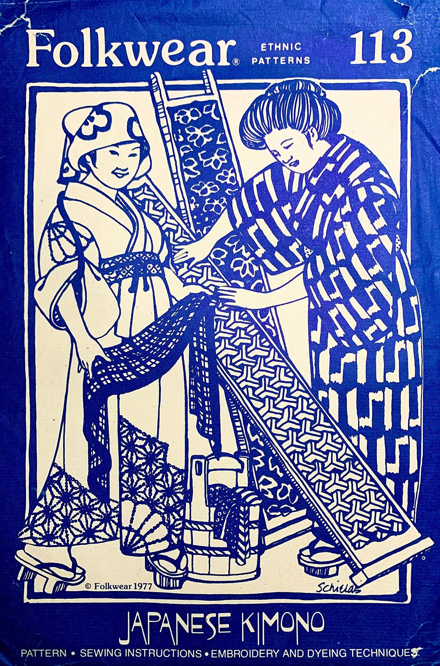 Japanese Kimono Pattern: Folkwear 113