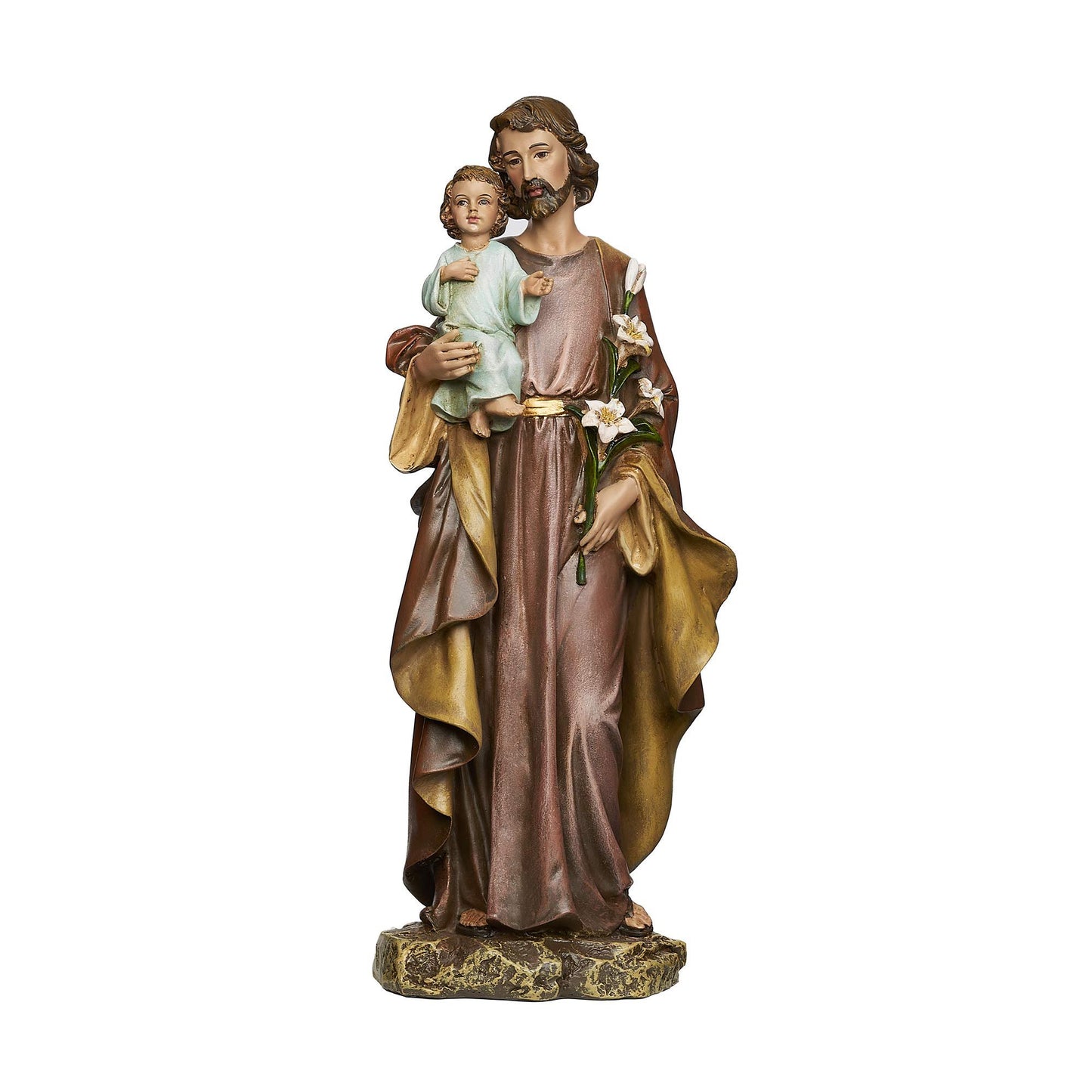 Roman Joseph's Studio 10" St. Joseph with Child Jesus Statue, Religious Catholic Home Décor Figurine