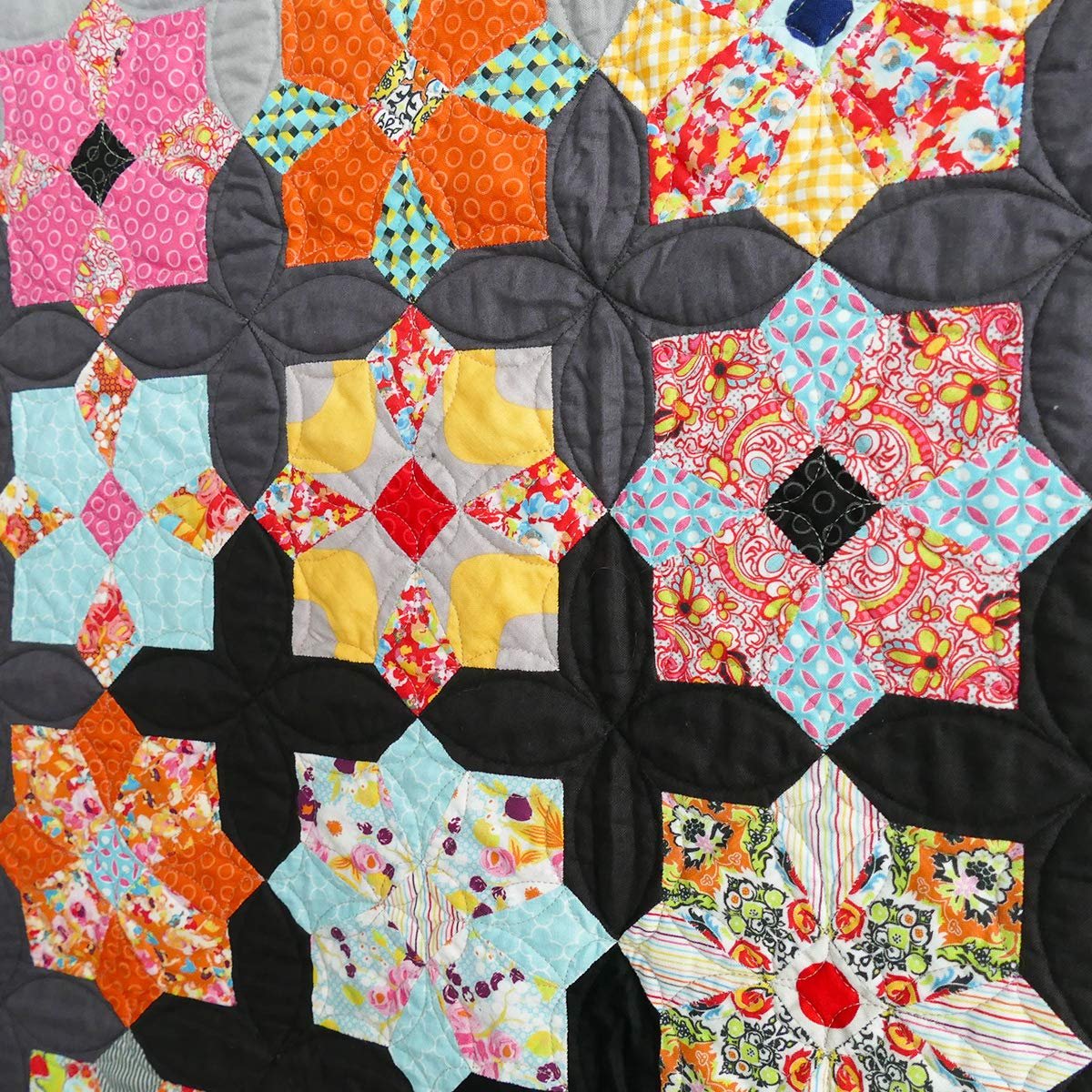 Quatro Colour Quilt Pattern by Sue Daley Designs EPP English Paper Piecing Starter Kit Papers and Templates Patchwork Sewing