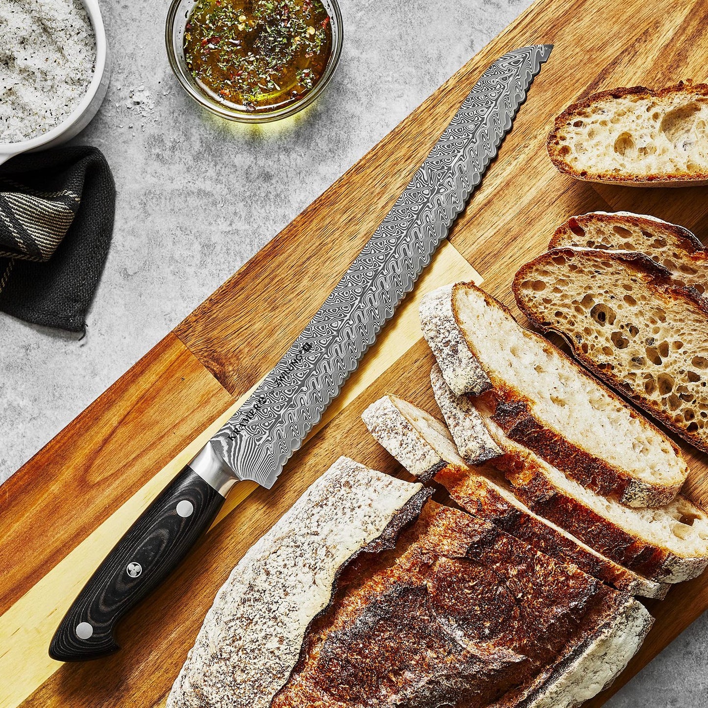 KRAMER by ZWILLING EUROLINE Damascus Collection 9-inch Bread Knife