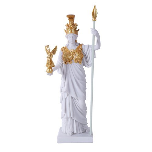 Pacific Giftware Greek Roman Deity Virgin Patroness of Athens Athena Greek Goddess Figurine Wisdom War Strategy Classical Finish in Gold Leaf