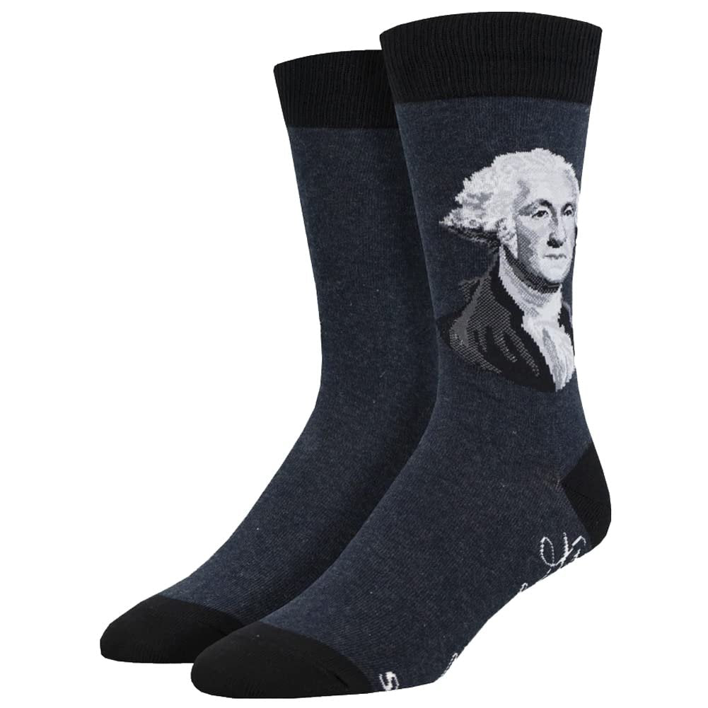 Socksmith Men's Crew Socks President George Washington