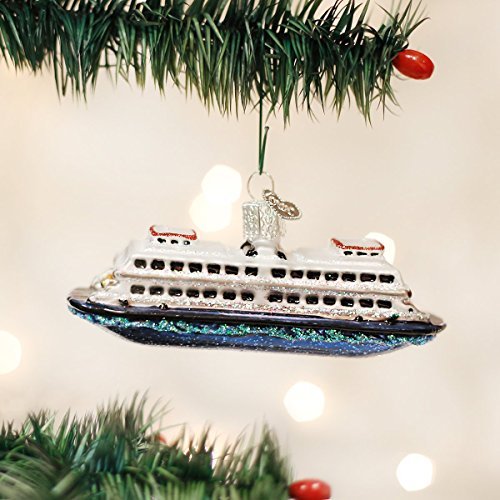 Old World Christmas Ornaments: Planes, Trains, Helicopters, Boats and Trucks Glass Blown Ornaments for Christmas Tree
