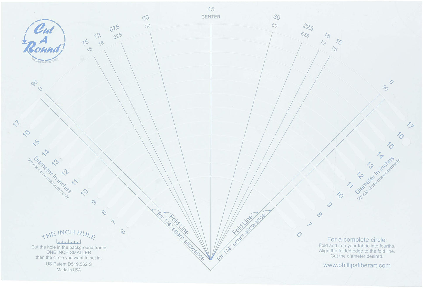 Cut A Round Tool 6"-17" circle cutter, White