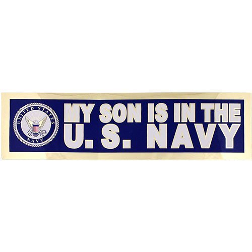 My Son is in The U.S. Navy Metallic 11.5" Bumper Sticker