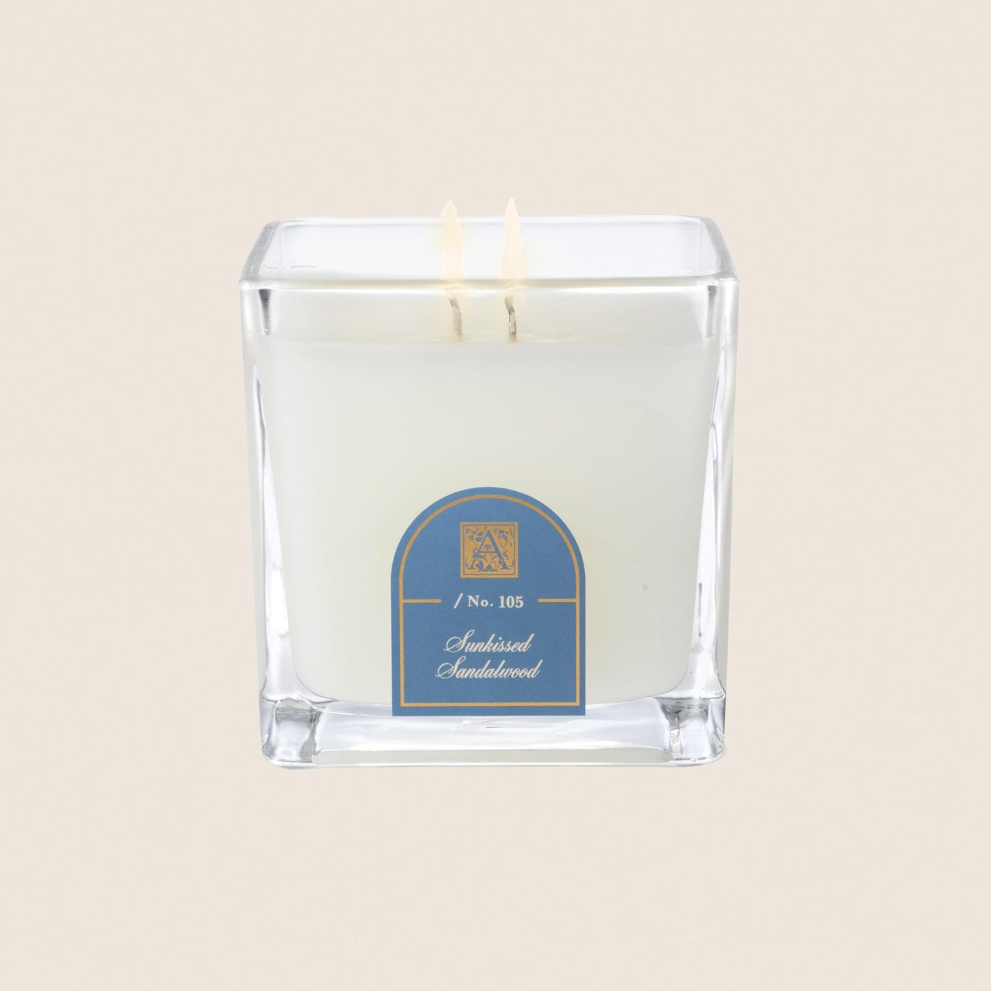 Sunkissed Sandalwood Aromatique Cube 12 oz Glass Scented Jar Candle
