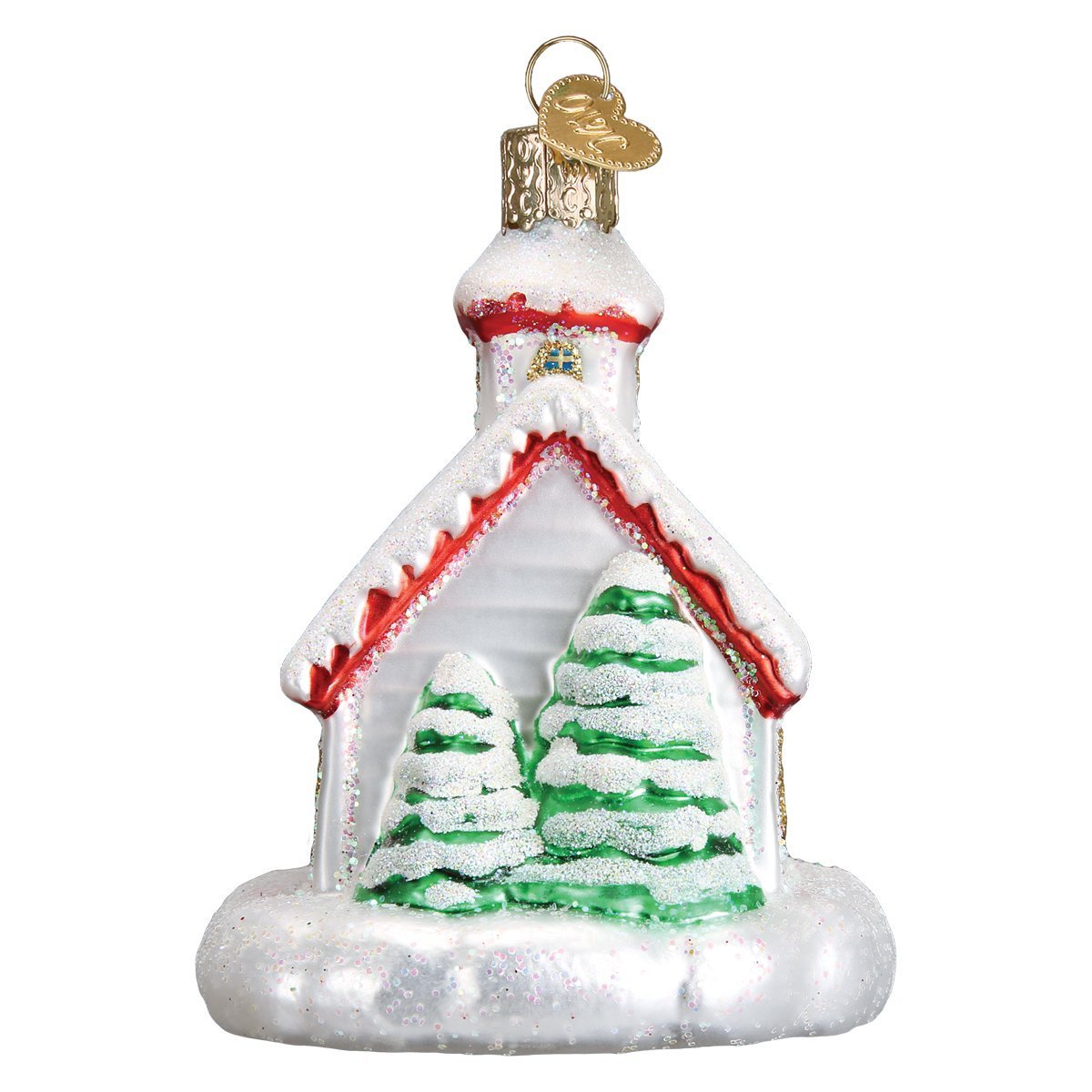 Old World Christmas Church Collection Glass Blown Ornaments Tree Christmas Chapel