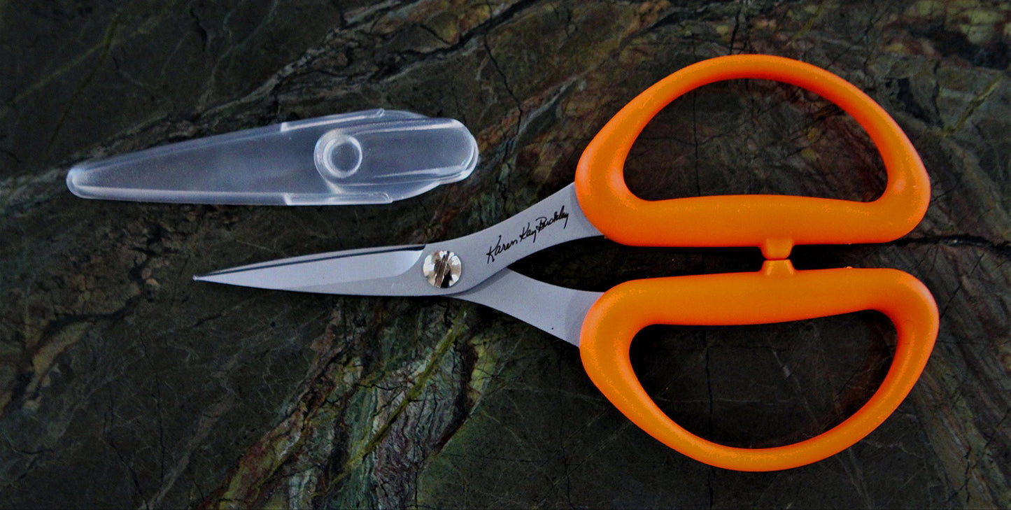 Karen Kay Buckley® Perfect Scissors™, Medium 5-inch #KKB025 Knife-Edge Multipurpose Stainless-Steel Blades for Cutting Template Plastic, Freezer Paper, Fabric, Quilting, Sewing, Patchwork, Crafts